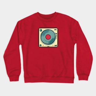 Turntable - Vintage Audio LP Vinyl Record Player design 3 Crewneck Sweatshirt